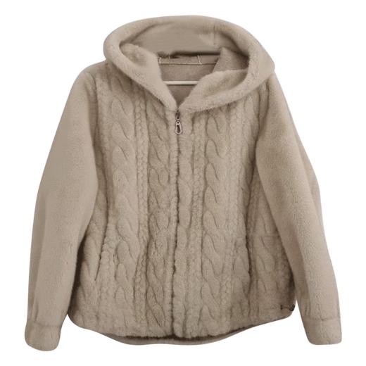 VIVIAN LIU薇薇安刘TD2468902冬女装新款时尚皮毛一体连帽外套 商品图4