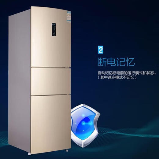 容声221升 家用节能风冷无霜家用出租房宿舍小型冰箱 BCD-221WKD2NE时尚沐光金 商品图3