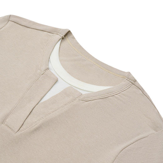 【2件9折】【Petit Bari】(多色)舒适云感假两件撞色上衣 商品图5