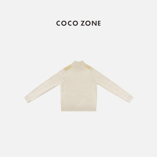 COCO ZONE 100绵羊毛拉链针织衫立领开衫上衣CC1D2376 商品图1