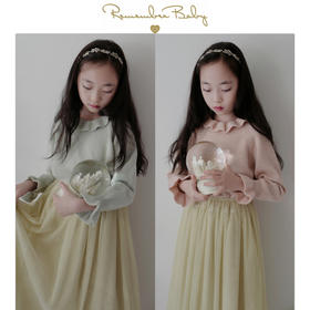 现货 / DREAMLIKE&SPARKLING | 康赛妮闪耀花边奢感羊绒上衣 浅金闪纱梦幻节日长裙