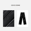 COCO ZONE高级感大口袋纯色休闲松紧腰丝绒长裤24C10193 商品缩略图2
