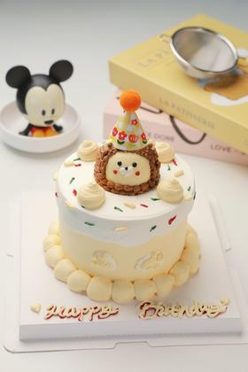 4英寸立体小狮子蛋糕（百分百进口动物奶油）