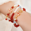 【故宫饰品】宝相花红玛瑙手串仿珍珠蛇年本命年手链新年礼物 商品缩略图2