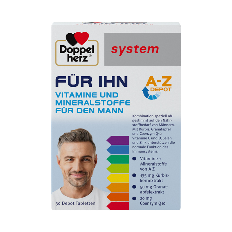 【跨境】德国双心 男士复合维生素矿物质 30/盒 多维焕活营养