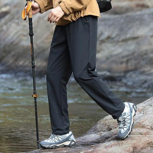 圣得西休闲裤男透气黑色户外登山裤松紧微弹百搭休闲长裤 商品图2