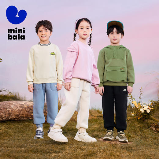 【净电绒】迷你巴拉男女童毛绒抗静电裤子冬新厚长裤★ 商品图1