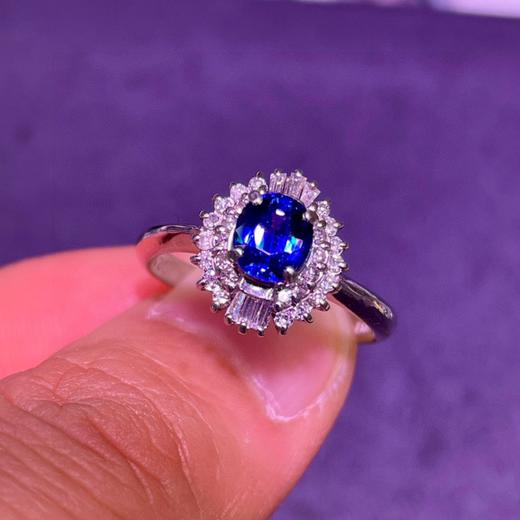 0.86ct刻面蓝宝石戒指 商品图3