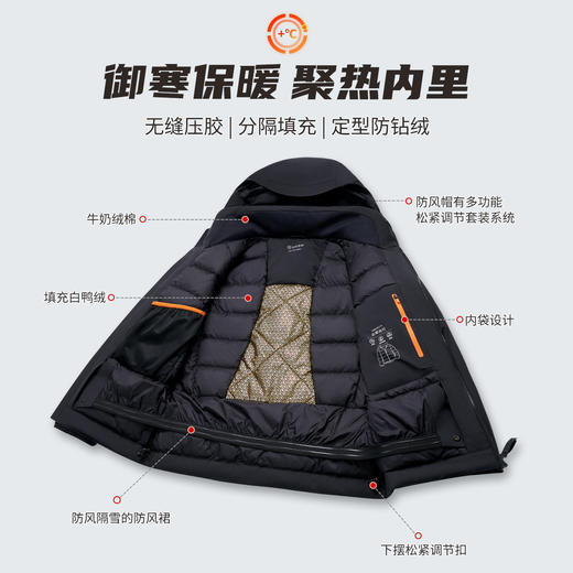 【大师系列】专业级真冲锋90白鸭绒连帽羽绒服249C0D510N 商品图3