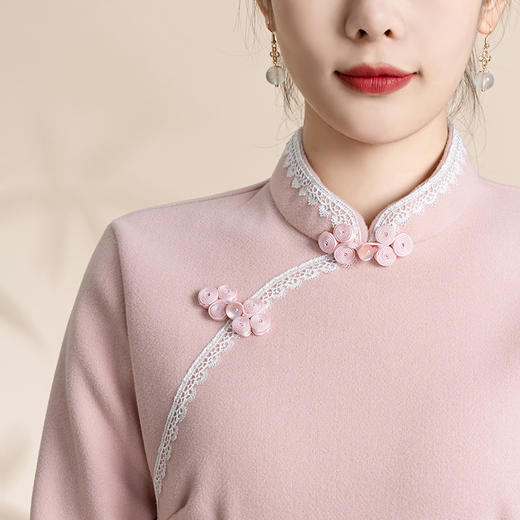 气质少女改良，新中式高贵长袖旗袍KK0505 商品图3