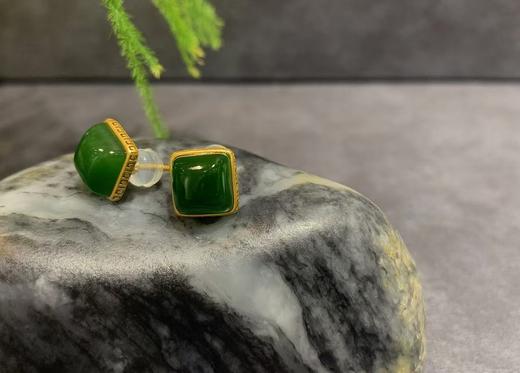 【御珠宫坊】金镶碧玉耳钉 商品图3