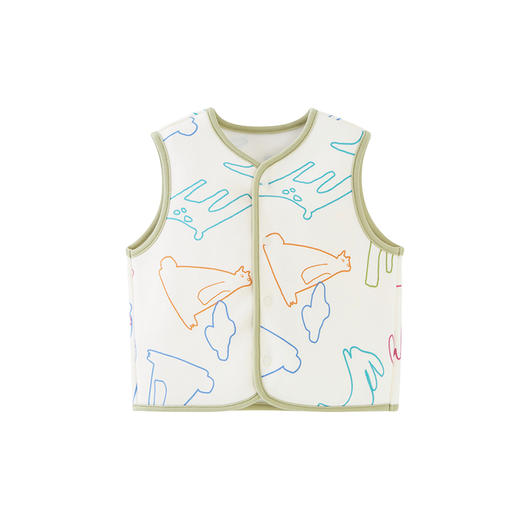 迷你巴拉冬季新款男女童柔软抓绒棉弹马甲宝宝保暖加厚背心 商品图4