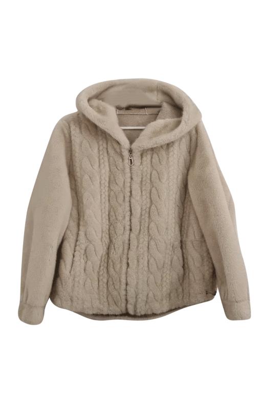 VIVIAN LIU薇薇安刘TD2468902冬女装新款时尚皮毛一体连帽外套 商品图5