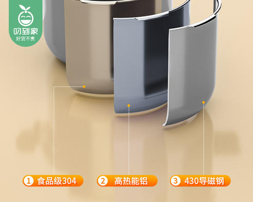 康巴赫小红帽三层钢压力快锅KYT-Y22（口径22cm）/1件（6L）补单专用 商品图1