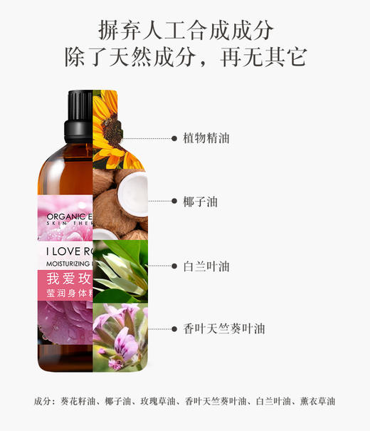 我爱玫瑰莹润身体精华油100ml  A-3718 商品图4