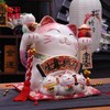 金石工坊招财猫大号摆件开业礼品日式收银台招财猫陶瓷储蓄存钱罐生意兴隆招财猫 商品缩略图2