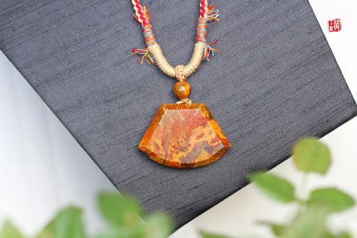 [ 雪花秘扇 ] 战国红玛瑙平安无事牌吊坠 商品图4