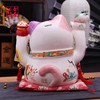 金石工坊招财猫大号摆件开业礼品日式收银台招财猫陶瓷储蓄存钱罐生意兴隆招财猫 商品缩略图3