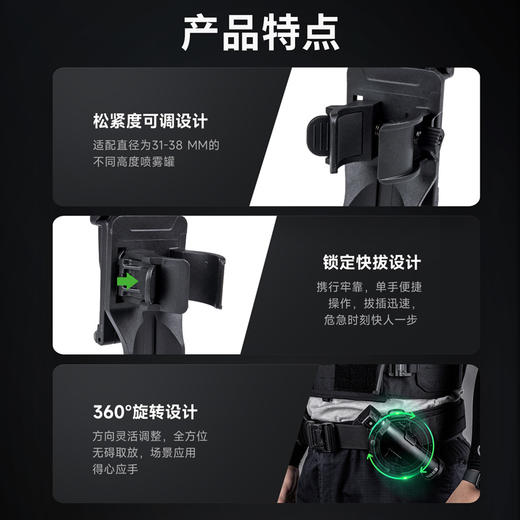 纳丽德 V25X-Carry喷雾快拔套轻量化腰封搭配战术 商品图1