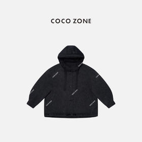COCO ZONE 冬慵懒风连帽抽绳单排扣长袖外套CC2D3309