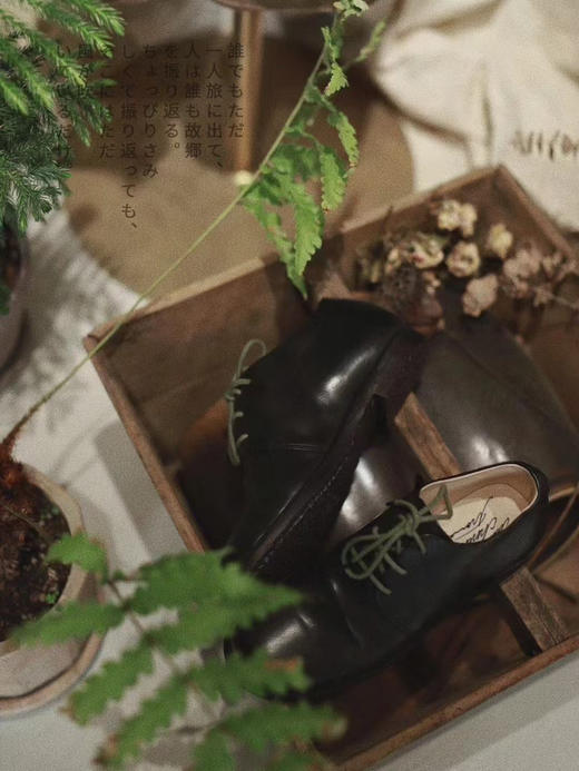 shoe&sewn 神户黑色水牛皮手工绿鞋带 jan（预售） 商品图3