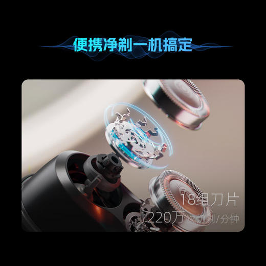 【飞利浦】鹅卵石便携式剃须刀 YQ660/02【夕晖橙】 商品图1