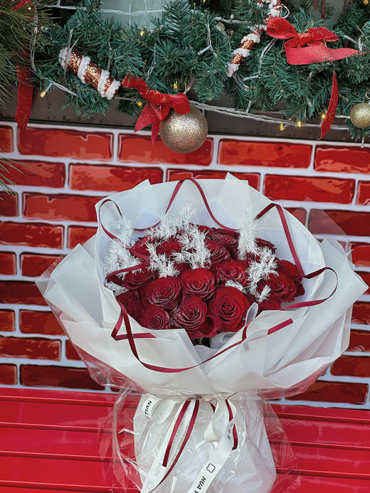 圣诞限定 ｜落雪玫瑰 · 花束 商品图1