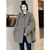 雀说宽松大口袋棉服新款休闲中长款开衫翻领棉衣外套AL3635 商品缩略图3