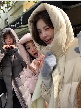 甄选 | 【卉遇鹅绒长款经典百搭泡芙冰淇淋色系羽绒服】连帽长款