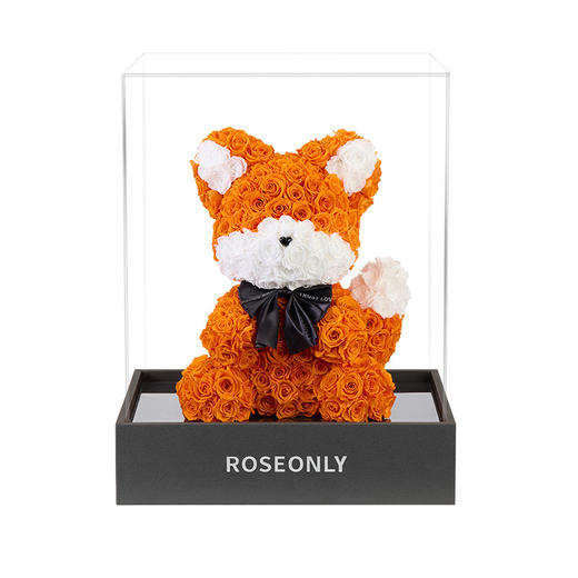 【告白神器】ROSEONLY诺誓 高端定制 永生玫瑰 公仔系列 玫瑰狐 橙色 粉色 红色  送朋友 商品图7