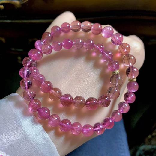 7mm-8mm多圈全色粉碧玺手串 商品图2