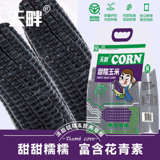 【黑糯】天畔新疆黑糯玉米 甜糯玉米 绿色食品认证 商品图0