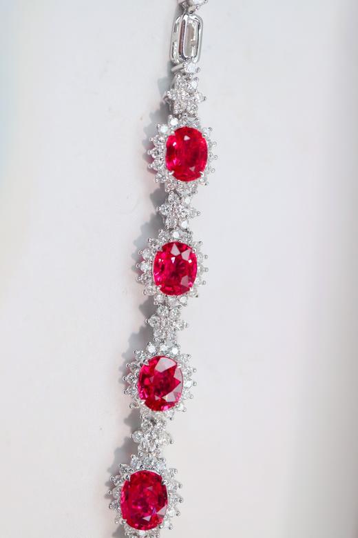 4.3ct刻面红宝石手链 商品图0