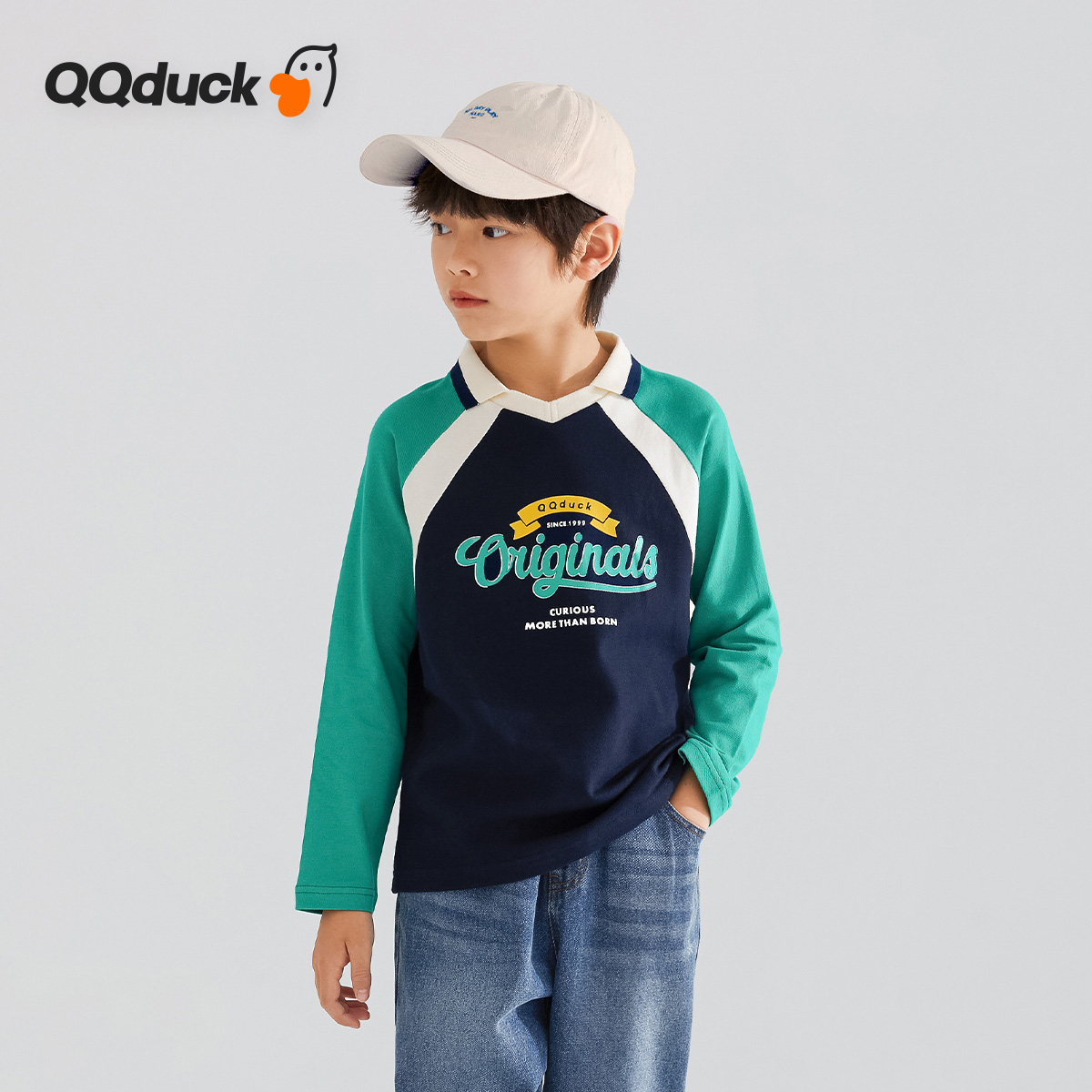 【清仓捡漏】【120-165】【可可鸭】男童春秋款T恤长袖POLO衫