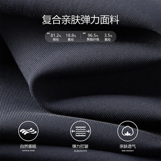 【门店同款】圣得西秋季男士商务通勤中腰直筒抗皱休闲裤 商品图3