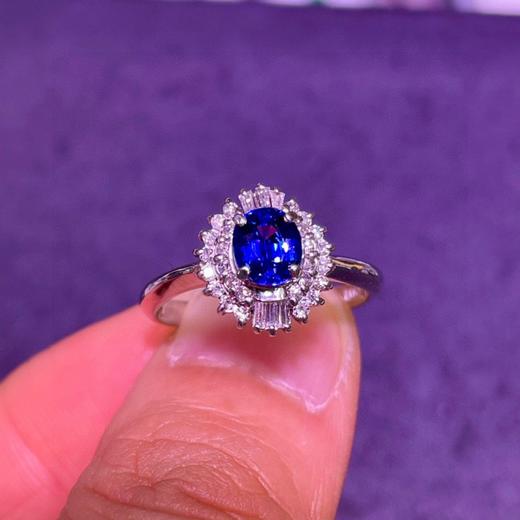 0.86ct刻面蓝宝石戒指 商品图1