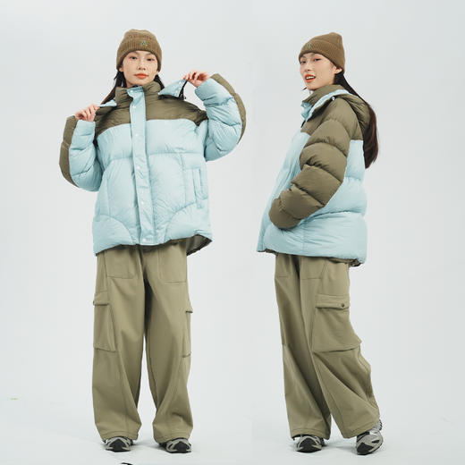 【品牌直发-降价福利】ACMEITEM爱棵米 户外撞色相拼保暖羽绒服防泼水连帽羽绒外套男女GAF3110373G 商品图3