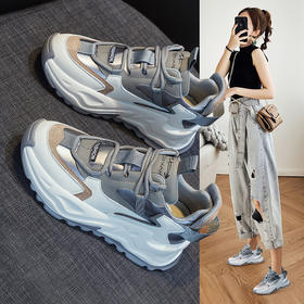 雀说真皮老爹鞋子ins加绒薄款新款女鞋厚底爆款运动休闲鞋AL6300