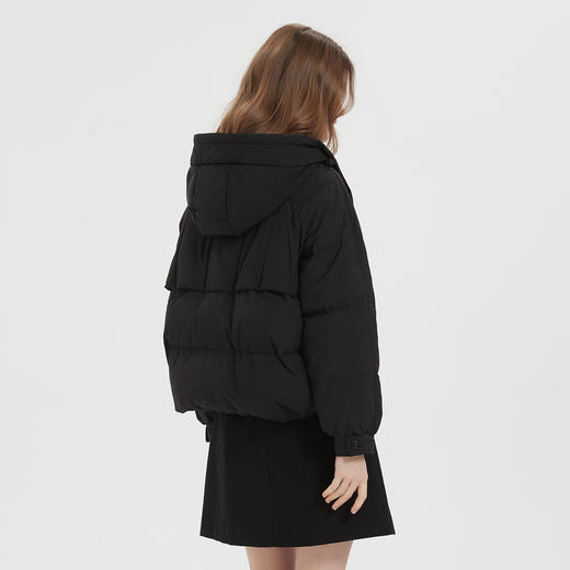 PR012斯尔丽24冬季轻盈可脱卸连帽宽松休闲时尚百搭减龄短款羽绒服女 商品图5