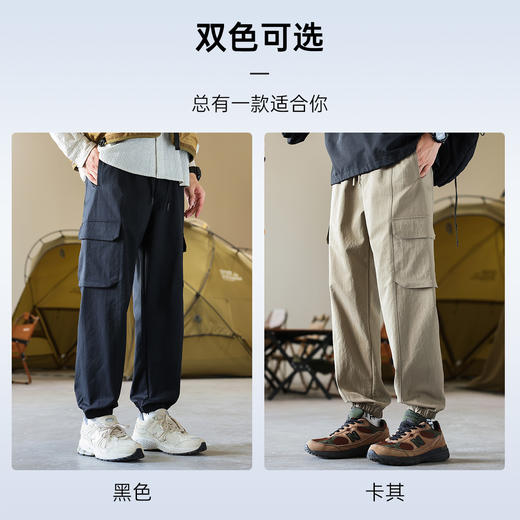 【仿棉感】圣得西裤子男秋季青年百搭工装宽松休闲裤潮 商品图4