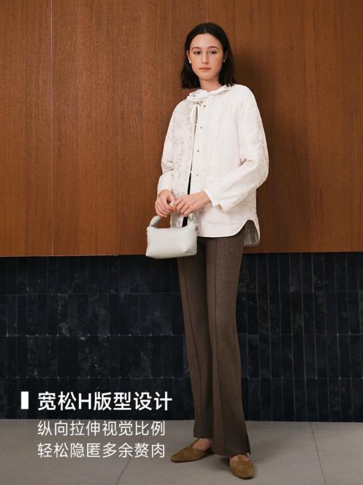 新中式竹叶提花连袖圆领绗缝外套FCE4COT100 商品图1