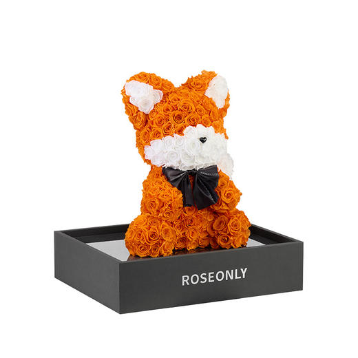 【告白神器】ROSEONLY诺誓 高端定制 永生玫瑰 公仔系列 玫瑰狐 橙色 粉色 红色  送朋友 商品图8