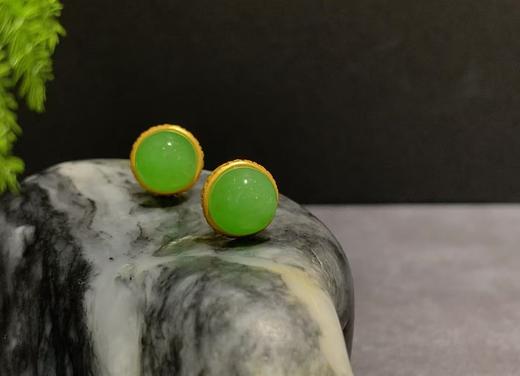 【御珠宫坊】金镶碧玉耳钉 商品图5