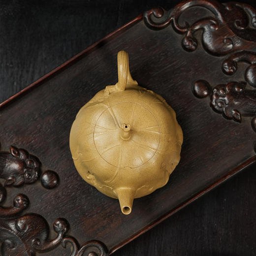 龙德堂陶艺 徐飞制《听荷》原矿金砂段 330cc 库存请咨询客服 商品图3