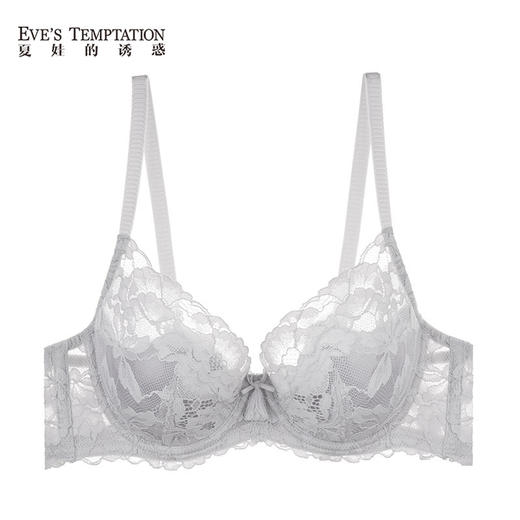 夏娃的诱惑内衣粉佳人夏天蕾丝聚拢薄款文胸2026新款大胸显小胸罩 商品图4