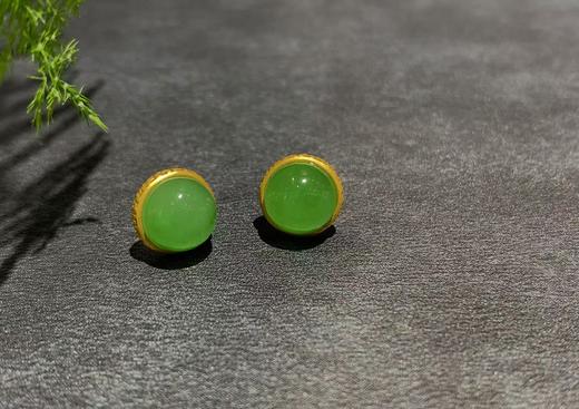 【御珠宫坊】金镶碧玉耳钉 商品图1