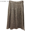 VIVIAN LIU R2444002初秋女装新款时尚侧拉链显瘦中长款半裙 商品缩略图0