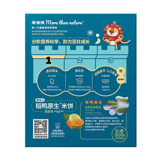 禾泱泱婴幼儿稻鸭原生米饼32g(原味/蓝莓/蔬菜) 商品图2