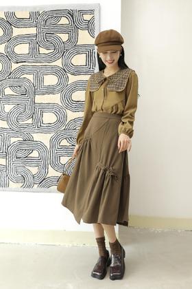 G07983#不规则拼接半裙