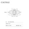 GAONAS 925银合成锆石戒指 恒久风范经典冰糖璀璨白色戒指10929JW 商品缩略图3